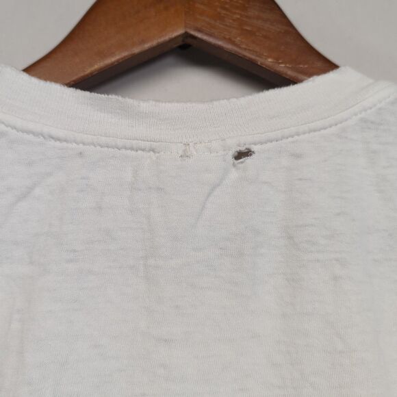 Champion Stanford University Hawaiian Hibiscus Floral Print White Thrashed Large - Picture 11 of 12